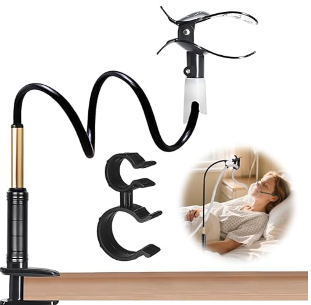 Support de tuyau CPAP avec 3 clips, bras pivotant réglable en hauteur, sans enchevêtrement, flexible et robuste